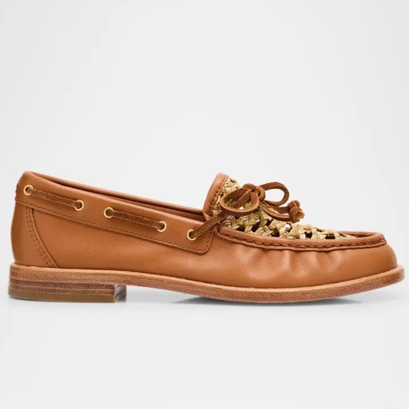 Rag & Bone Carter Woven Leather Boat Loafers - Picture 1 of 8